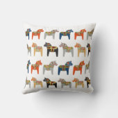 Coussin Motif d'art populaire suédois Dala Horse (Verso)