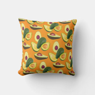 Coussin Motif d'avocat peint