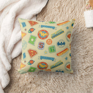 Coussin Motif de badge de super-héros de la Ligue de justi
