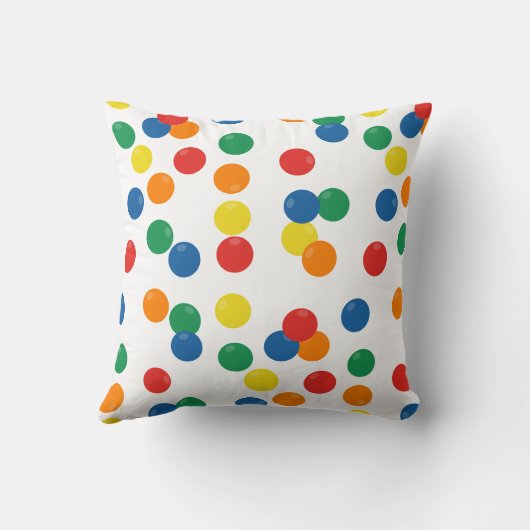 Coussin Motif de balle coloré (Verso)
