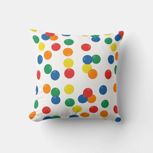 Coussin Motif de balle coloré (Recto)