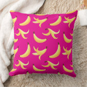 Coussin Motif de banane jaune rétro drôle éditable pour fê (Couverture)