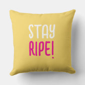 Coussin Motif de banane jaune rétro drôle éditable pour fê (Verso)