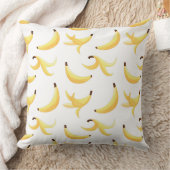 Coussin Motif de banane jaune rétro drôle éditable pour fê (Couverture)