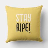 Coussin Motif de banane jaune rétro drôle éditable pour fê (Verso)