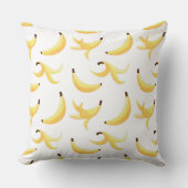 Coussin Motif de banane jaune rétro drôle éditable pour fê (Recto)