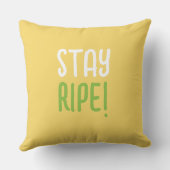 Coussin Motif de banane jaune rétro drôle éditable pour fê (Verso)