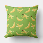 Coussin Motif de banane jaune rétro drôle éditable pour fê (Recto)