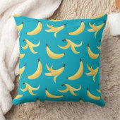 Coussin Motif de banane jaune rétro drôle éditable pour fê (Couverture)