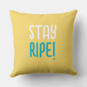 Coussin Motif de banane jaune rétro drôle éditable pour fê (Verso)