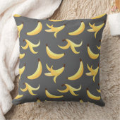 Coussin Motif de banane jaune rétro drôle éditable pour fê (Couverture)