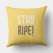 Coussin Motif de banane jaune rétro drôle éditable pour fê (Verso)