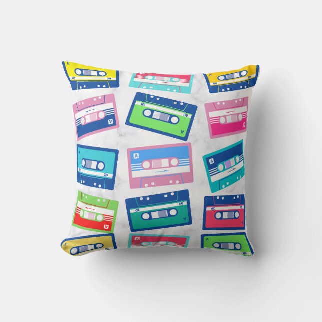 Coussin Motif de bande audio Vintage rétro (Recto)