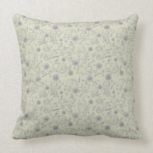 Coussin Motif de bande dessinée avec les chats drôles