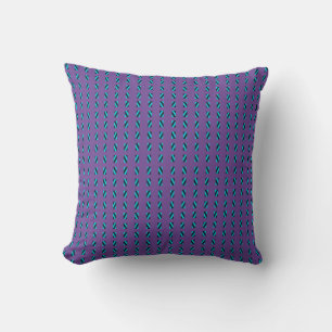 Coussin Motif de bandes géométriques violettes