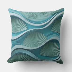 Coussin Motif de batik 3D éventail d'eau de Klungkung