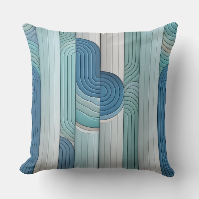 Coussin Motif de batik 3D Tirta Column Ripple (Recto)