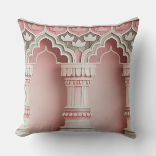 Coussin Motif de batik en relief de colonne Padma 3D