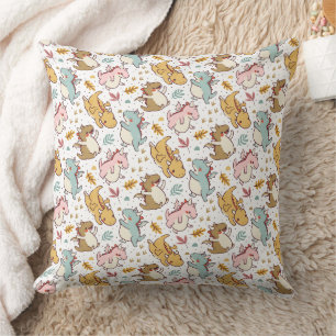 Coussin Motif de bébés dragons joueurs