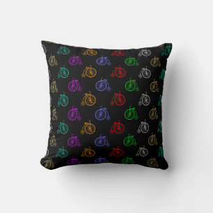 Coussin Motif de bicyclette rétro