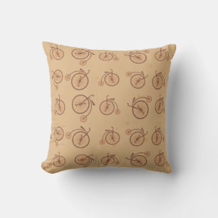 Coussin Motif de bicyclette rétro