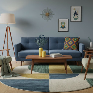 Coussin Motif de bloc géométrique coloré moderne