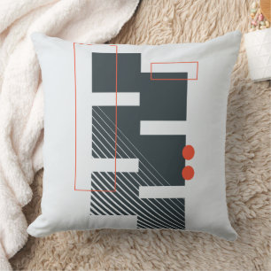 Coussin Motif de blocs géométriques abstraits