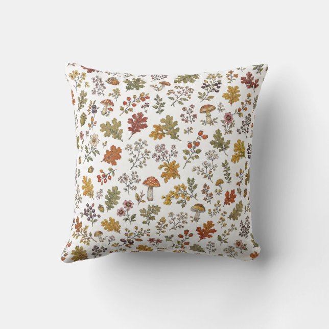 Coussin Motif de bois rustique d'automne (Verso)
