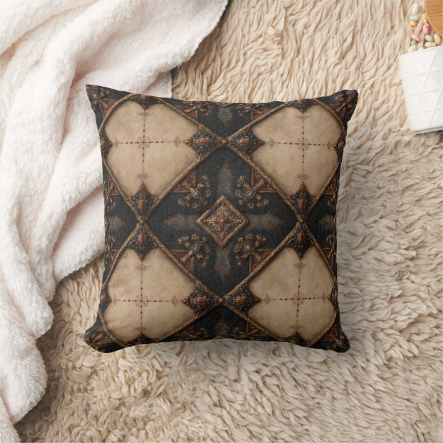 Coussin Motif de bois sculpté gothique (4) (Couverture)