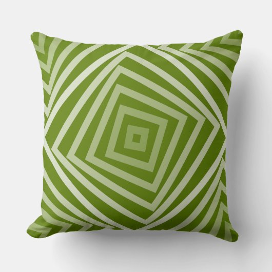 Coussin Motif de boîte en spirale verte d'été (Recto)