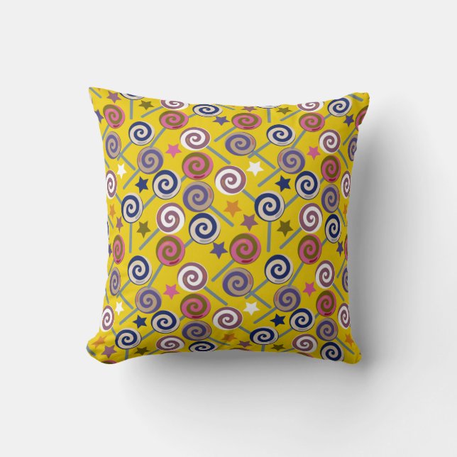 Coussin Motif de bonbons | motif Lollies | lollipop 60 (Recto)