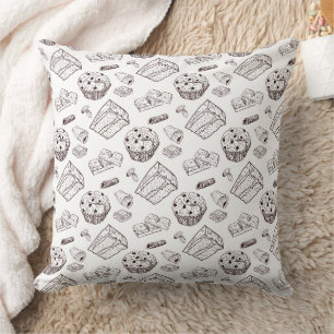 Coussin Motif de boulangerie d'art en ligne de chocolat et