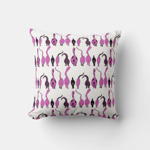 Coussin Motif de boutons de chats violets