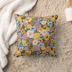 Coussin Motif de broderie florale TWEETY™