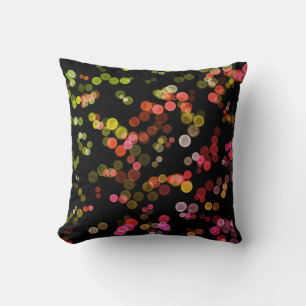 Coussin Motif de bulle Abstraite rose rouge