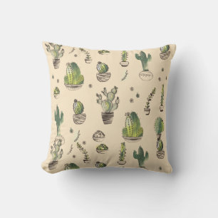 Coussin Motif de cactus