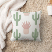 Coussin Motif de cactus succulent pastel (Couverture)