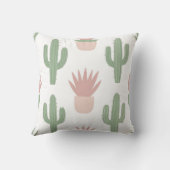 Coussin Motif de cactus succulent pastel (Verso)