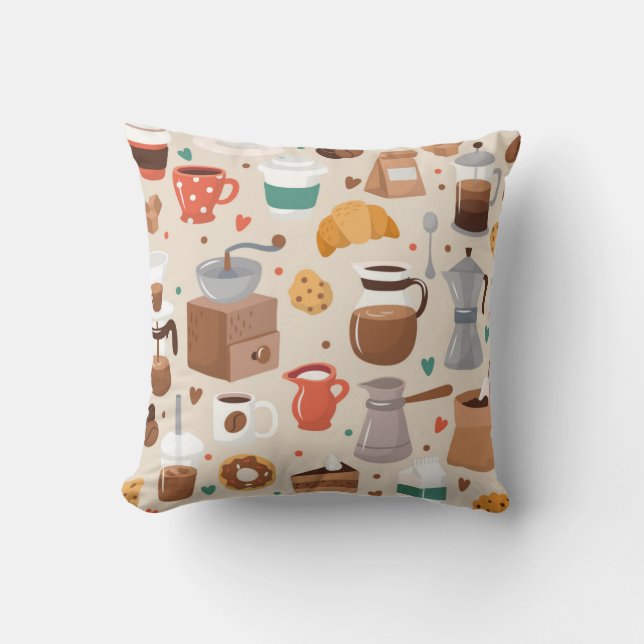 Coussin Motif de café (Recto)