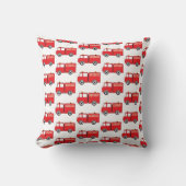 Coussin Motif de camion de pompiers rouge (Recto)