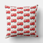 Coussin Motif de camion de pompiers rouge (Verso)