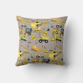 Coussin Motif de camions de construction (Verso)