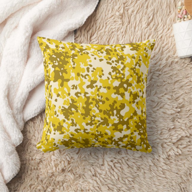 Coussin motif de camouflage 6 jaune (Couverture)