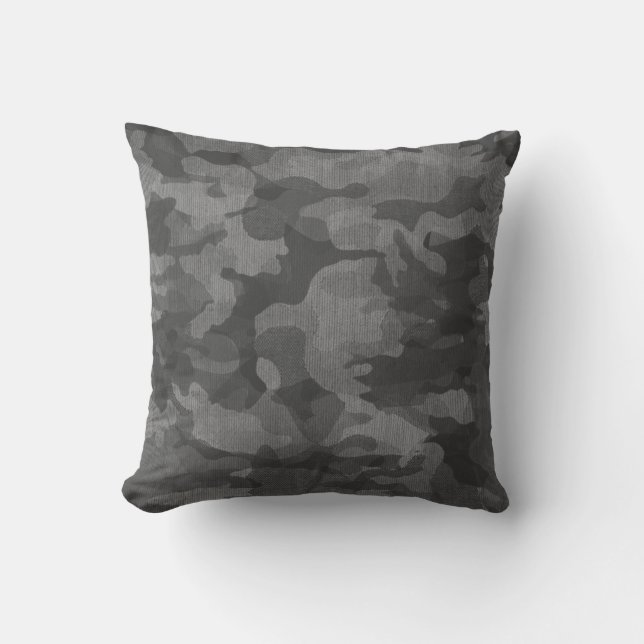 Coussin Motif de camouflage gris (Recto)