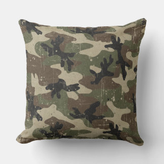 Coussin Motif de camouflage militaire rétro