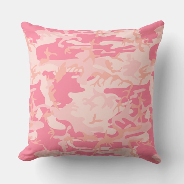 Coussin Motif de camouflage rose cool (Recto)