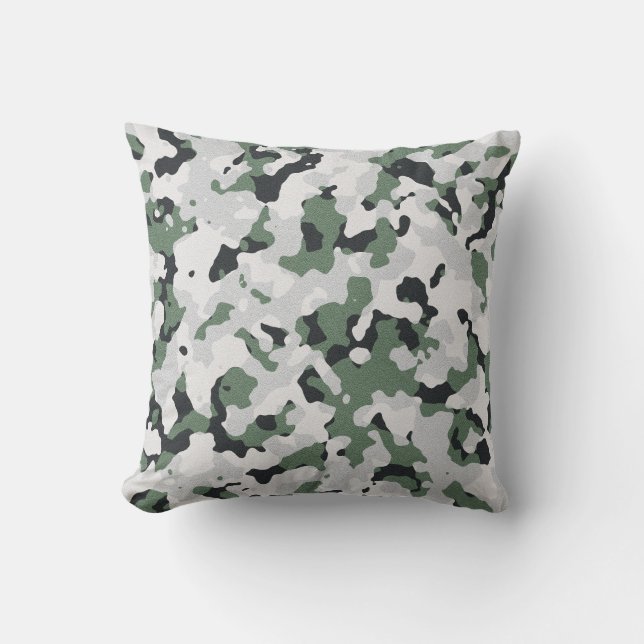 Coussin Motif de camouflage vert (Recto)