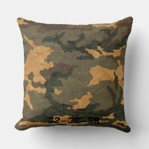 Coussin Motif de camouflage vert vintage 2020