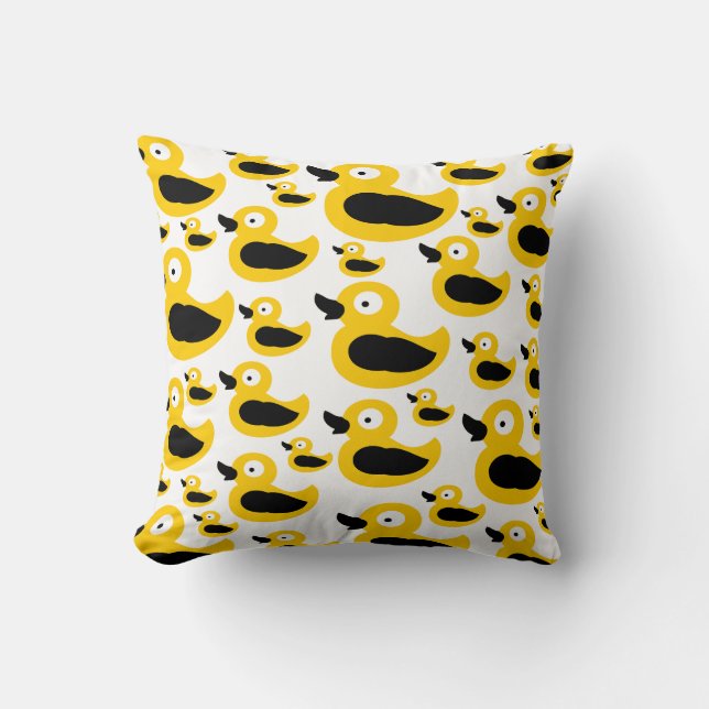 Coussin Motif de canard jaune mignon (Recto)
