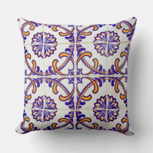 Coussin Motif de carreaux de près, Portugal